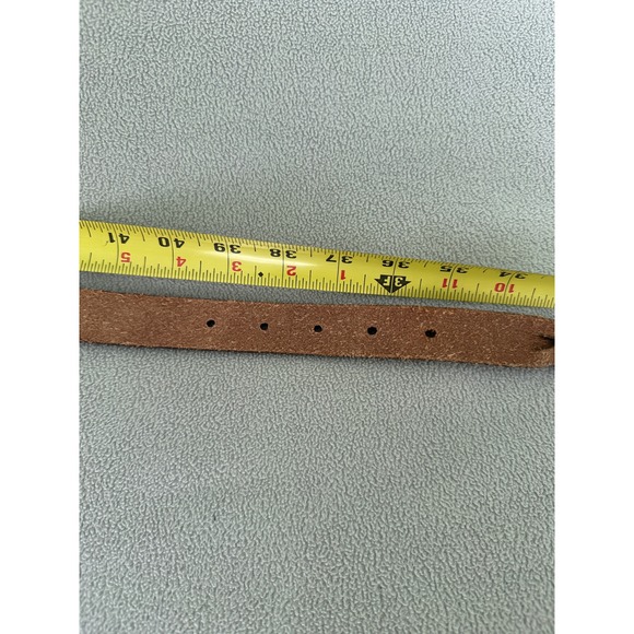 Vtg Ralph Lauren Belt Womens Large Brown Braided Leather Antique Brass Buckle main image 8